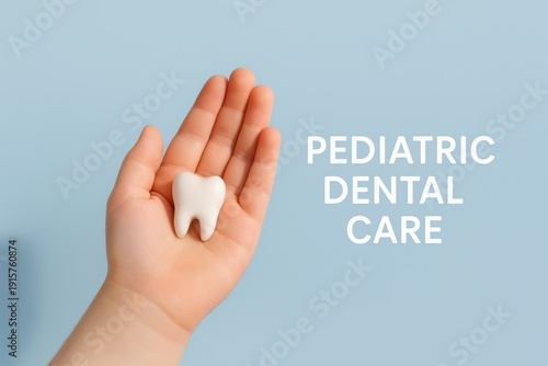 Pediatric dental care tips for healthy smiles home infographic bright background informative