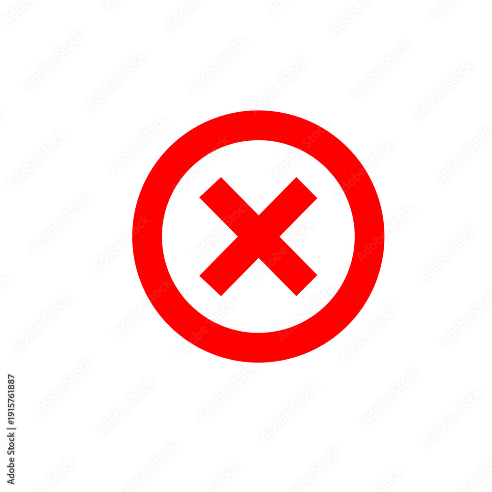 Obraz premium red cross mark