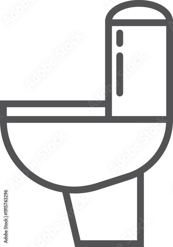 Toilet bowl line icon. Wc symbol. Bathroom sign