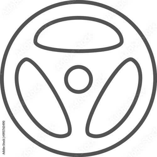 Valve handle line icon. Round tap symbol