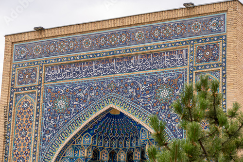 Photography Close up on the details of Guri Amir or Gur Emir is a mausoleum of the Mongol co