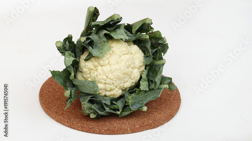 Cauliflower , brassica oleracea , bunga kol or kembang kol isolated on white