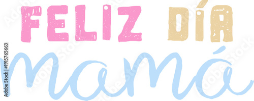 Texto gráfico feliz día mamá
