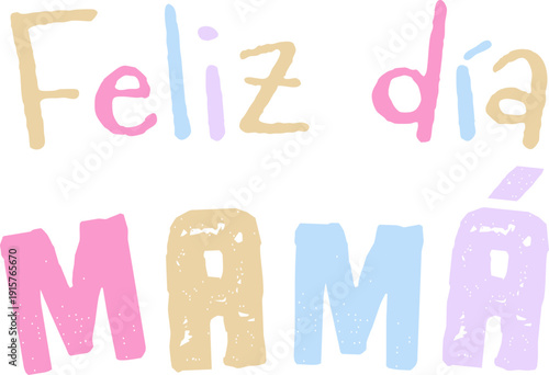 Texto gráfico feliz día mamá