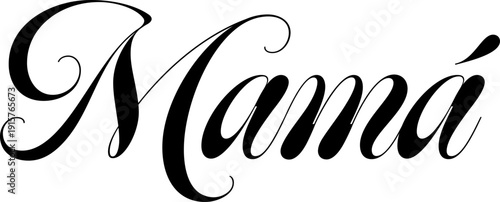 Texto gráfico mamá
