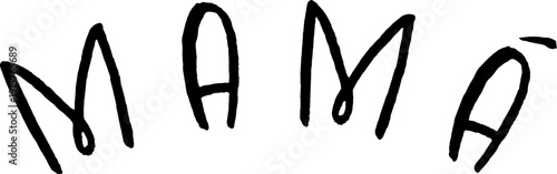 Texto gráfico mamá