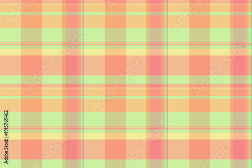 Vivid textile texture plaid, naked vector pattern seamless. Selection check tartan background fabric in orange and red colors.