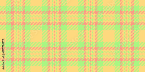 Illustration plaid pattern vector, repetitive textile background texture. Geometric check seamless tartan fabric in amber and green colors.