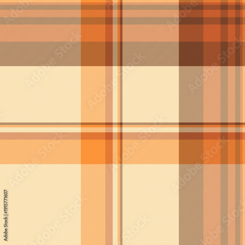 Uk pattern background tartan, weave seamless fabric plaid. Fur vector textile texture check in orange and wheat colors.