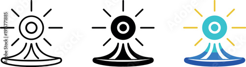 Mental clarity concept expressed through a centered attention symbol with converging lines and calm balance clearly visible,