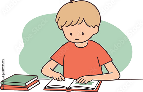 Light child chooses a notebook at a desk, covers stacked nearby, pages flipped slowly, fingers pause on a favorite one. |