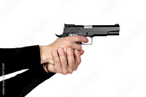 Valokuva Hand holding gun