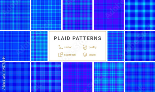 Plaid pack designed for Scottish clan-themed projects. Seamless patterns ideal for fashion, home decor, digital papers, and gift wraps.