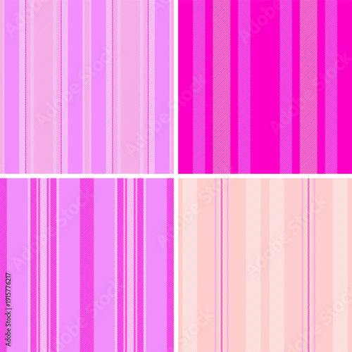 Striped pattern set inspired by American classics and patriotism. Seamless vectors suit apparel, blankets, scarves, home textiles, and digital media.