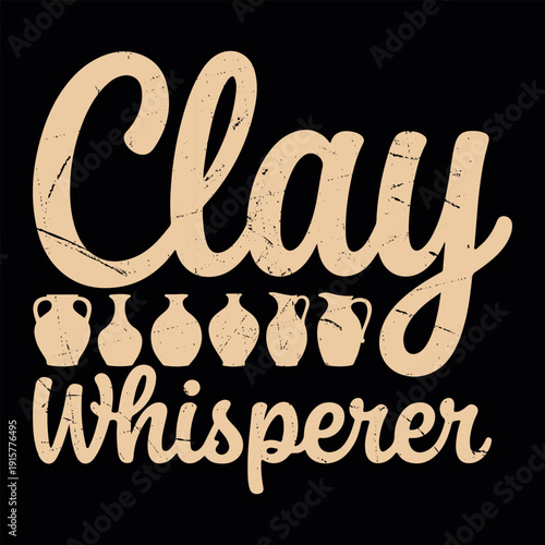 Funny Clay Artist Vintage Pottery T-shirt Design