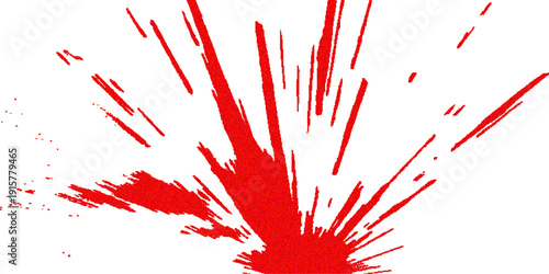 A grunge vector illustration of red ink splats and paint splashes forming an artistic splatter pattern with a dirty texture for a holiday celebration wallpaper or frame design