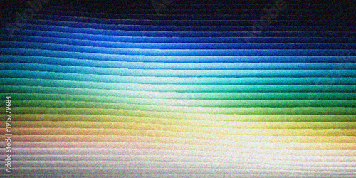 A bright futuristic wallpaper featuring an abstract blue background with colorful stripes, digital technology lines, and a geometric grid pattern for a modern artistic backdrop