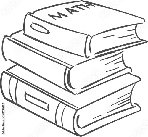 School books stack. Encyclopedia pile. Education icon