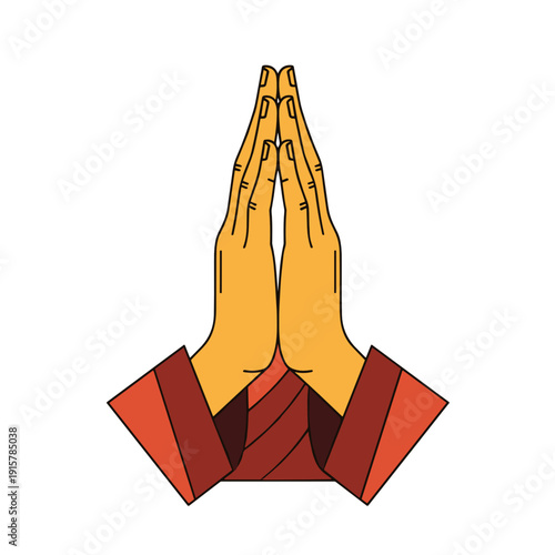 Praying hands gesture for spirituality faith and religious devotion concept