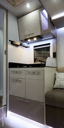 Interior of a camper van