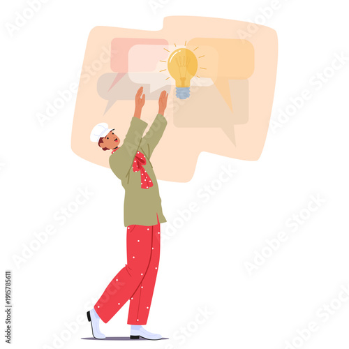 Man representing associative mindset type performing creative thinking and brainstorming ideas