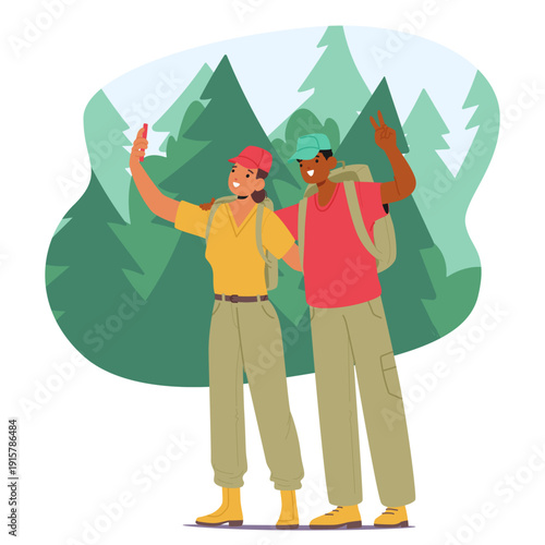 Energetic, extroverted man and woman couple enjoying active social fun and outdoor time together