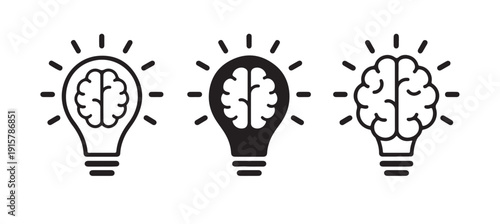 Lightbulb Idea Icon: Symbolizing Innovation, Creativity, and New Concepts