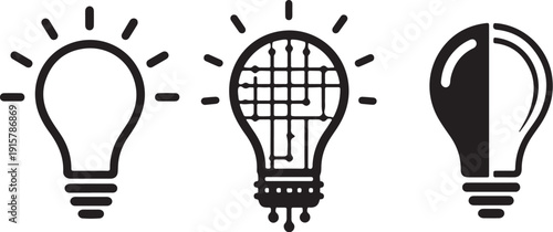 Brainstorming Idea Icon: Lightbulb and Gears Combination for Creative Solutions and Planning