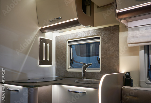Interior of a camper van