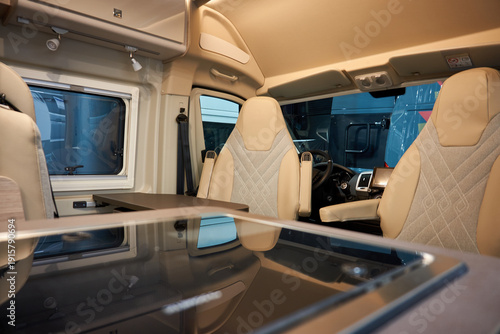 Interior of a camper van