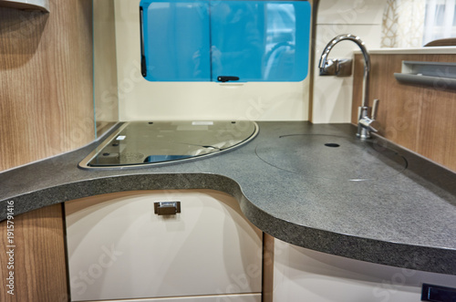 Interior of a camper van