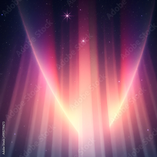A mysterious starlight glow manifesting as faint, shimmering aurora-like curtains of light, gently swaying in a seamless loop fantasy, energy, abstract