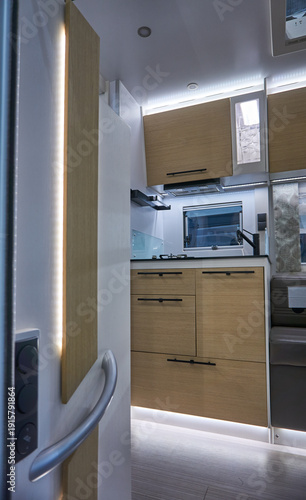 Interior of a camper van