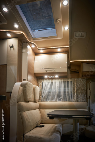 Interior of a camper van