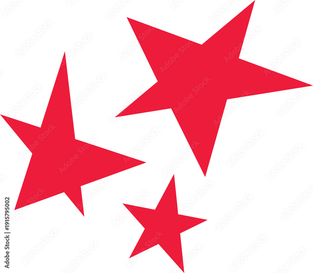 Fototapeta premium set of red star icons