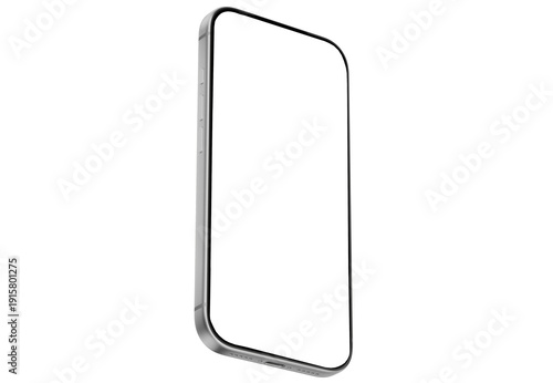 phone isolated on white screen for make mockup premium png with high resolution	