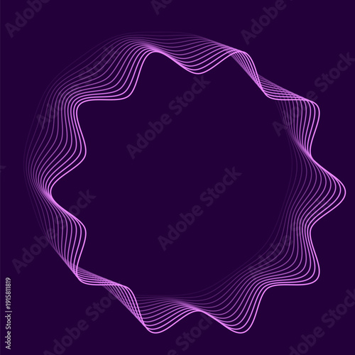 Wallpaper Mural Abstract Purple Wavy Circle Sound Wave Illustration Torontodigital.ca