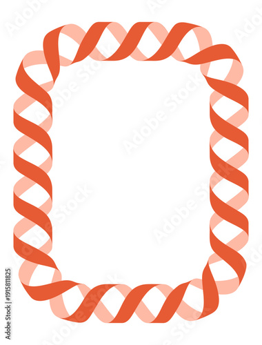 Wallpaper Mural Abstract Red and Pink Double Helix Ribbon Frame Torontodigital.ca