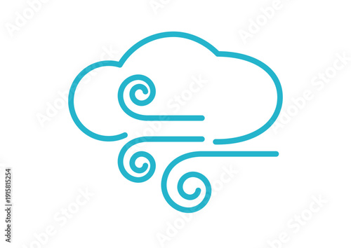 Weather Cloud with Wind