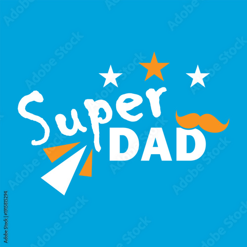 Super Dad Logo vector illustration. Super Dad typography icon symbol.