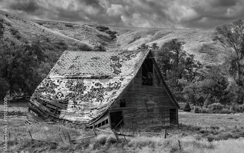 Old Barn with Mossy Roof