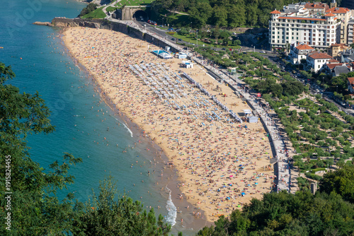 Wallpaper Mural Ondarreta beach view in Donostia San Sebastián, Spain Torontodigital.ca