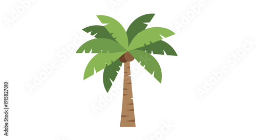 Palm Tree Tropical Icon Illustration