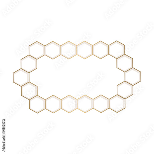 Gold honeycomb frame logo