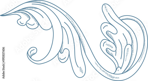 Wave Flourish Swirl Sketch