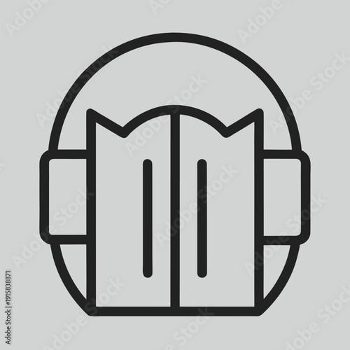 Circular Icon of Arched Double Doors with Side Panels and Top Arch 