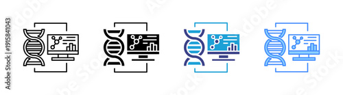 Computational  icon set multiple style collection