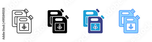 Biofuels icon set multiple style collection