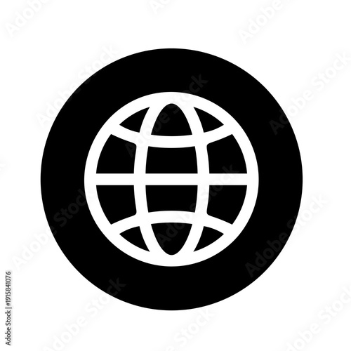 Search bar icon with magnifying glass symbol isolated on black background for web interface and digital navigation concept