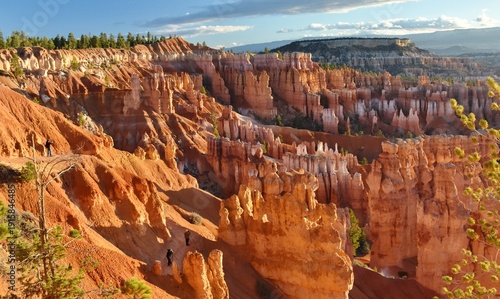 Fotografía Orange hoodoos at sunrise in the amphitheater of Bryce Canyon National Park in Utah